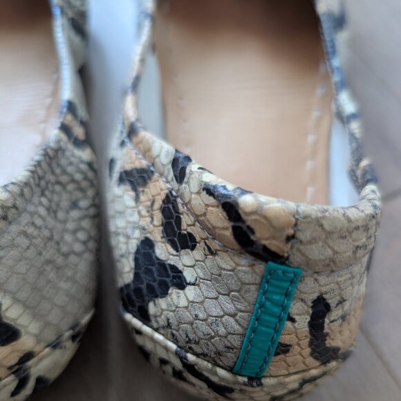 TIEKS "SAND SNAKE" PRINTED LEATHER BALLET FLATS SIZE 7 USED - Picture 10 of 15